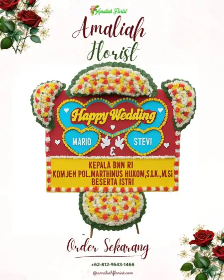 Papan Bunga Pernikahan Dringo